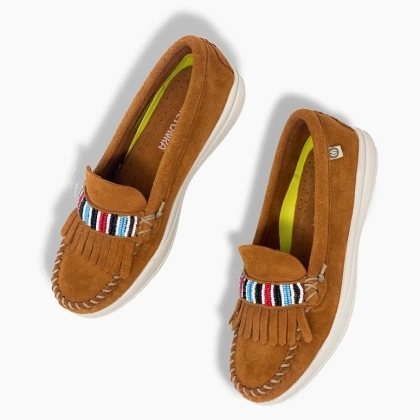 Bepeshaa Moc - Native Designed Loafers - Minnetonka Moccasin