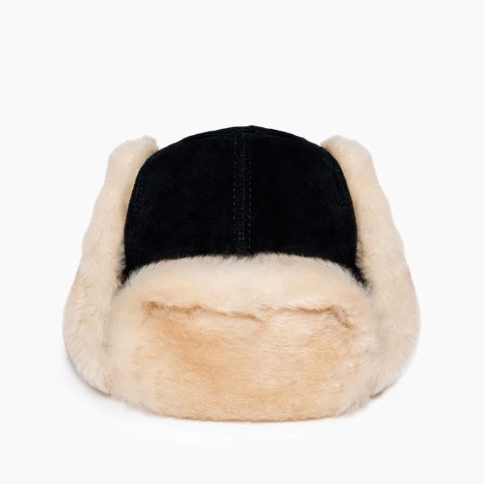 Minnetonka Moccasin | Sheepskin Bomber Hat in Black, Size L